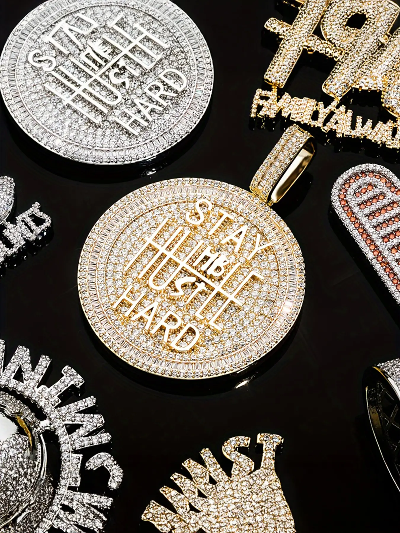 ICED CHICS Stay Calm Pendant, hip-hop street style fashion pendant necklace with chain