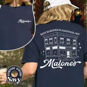 Malone's Vintage Diner Shirt, Retro Burger Restaurant Tee, Briarr University Shirt, Hockey Romance Shirt, Off Campus Shirt, Bri@rr U Shirt