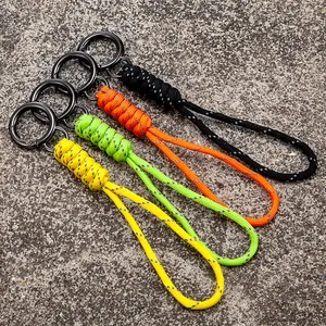MKENDN 7-strand Paracords Rope Braided Keychain Outdoor Emergency Lanyards Tactical Survival Tool Backpack Anti-lost Key Ring