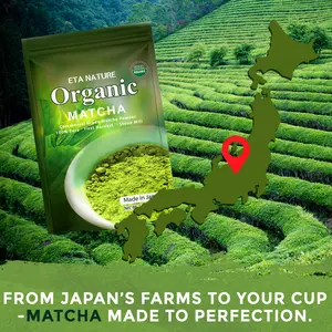 ETANATURE Organic Matcha Powder – Ceremonial Grade A, First-Harvest, Stone-Milled, JAS Certified – Vibrant Green Tea for Focus, Energy & Relaxation – Japan-Grown