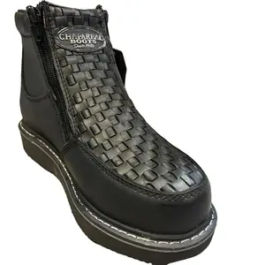 Chaparral Black Weaved ankle Boot Boy Footwear Leather Shoe Comfort