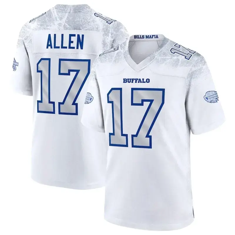 Unisex Football inspired by Bills #Allen17 2025 Rivalries Collection Game Jersey - White