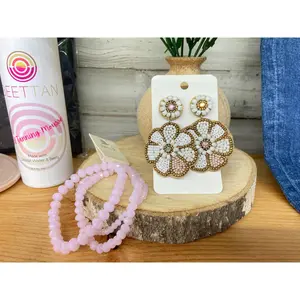 Beaded Flower Earrings