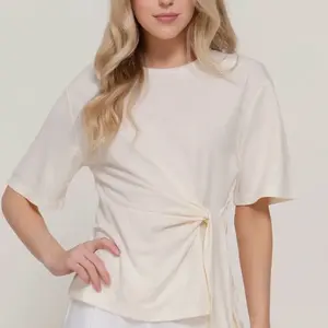 Front Tie-Detail Top for Women - Casual Style Shirts for Everyday Wear - Womenswear