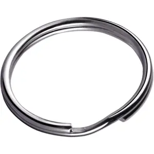 100-Pack Split Key Rings (1 Inch/25mm) - Silver Nickel Metal Keychain Rings for Keys, Crafts, Bags & Accessories - Durable Bulk Keyring Hardware with Smooth Edges