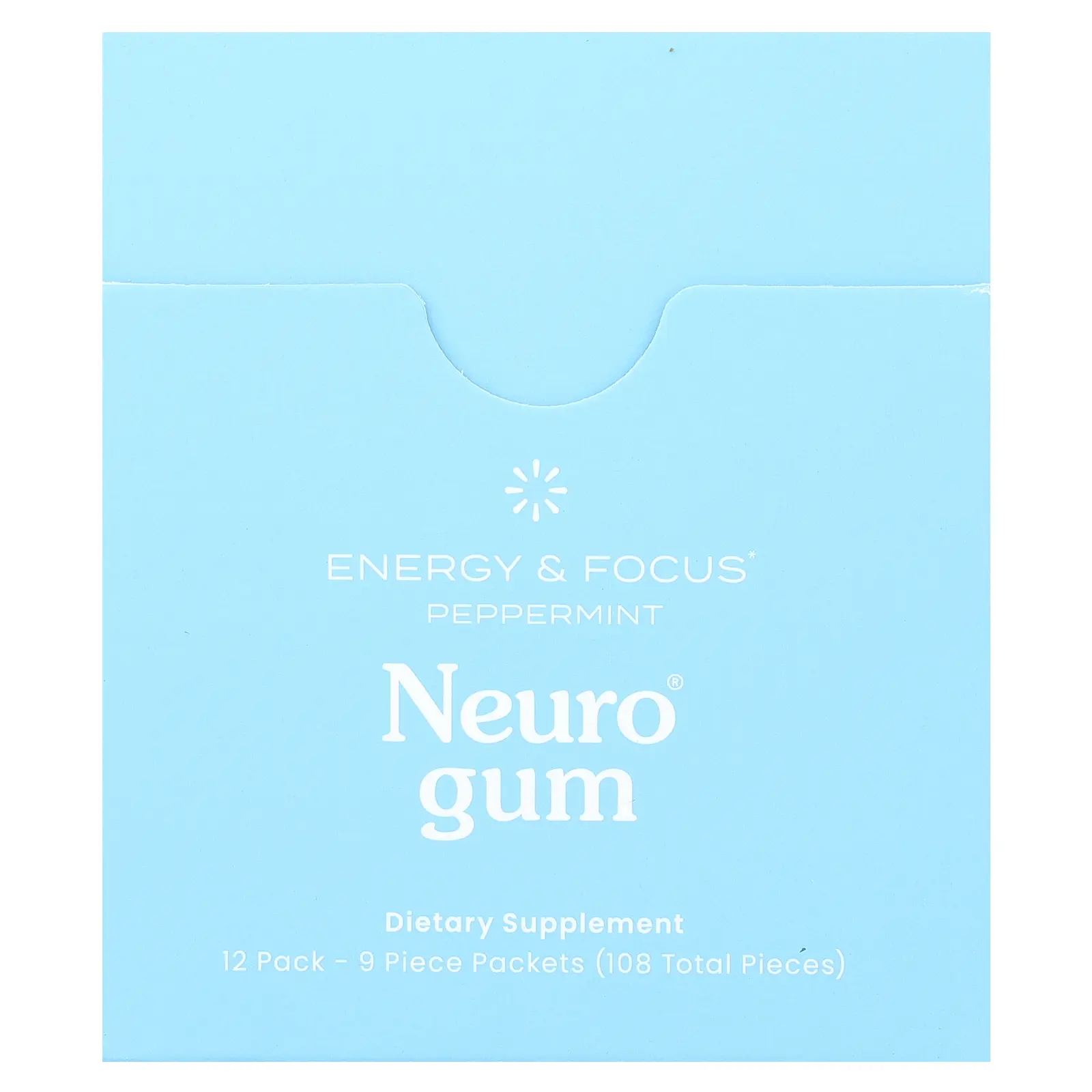 NeuroGum Energy & Focus Gum, Peppermint, 12 Pack, 9 Pieces Each NeuroGum Energy & Focus Gum, Peppermint, 12 Pack, 9 Pieces Each