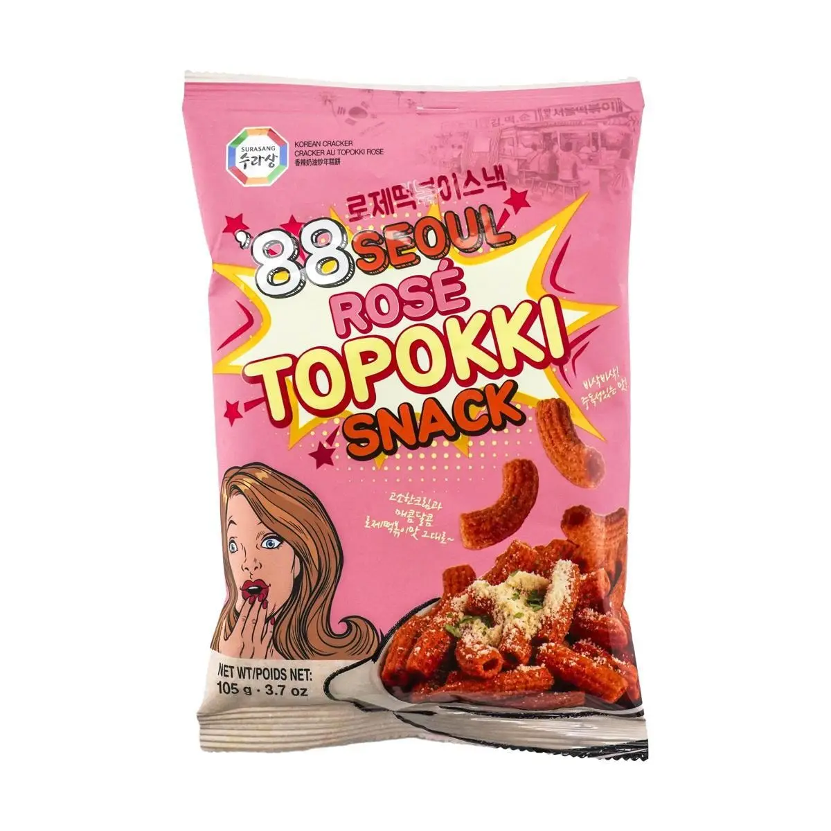 SURASANG '88 Seoul Rose Tteokbokki Snack 3.7 oz