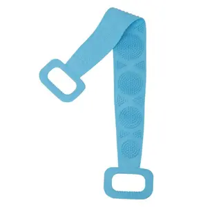 "Silicone Body Scrubber Bath Brush with Extra Long Handle -Exfoliating Shower Brush Belt for Easy Back Scrubbing Accessories Smooth Accessories Smooth