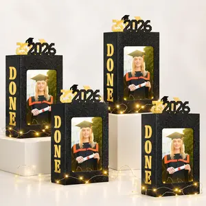 SummerVibes Graduation Centerpieces 2026, LED Light Up Table Decor, Class of 2026 Photo Frame, Graduation Party Must-Have