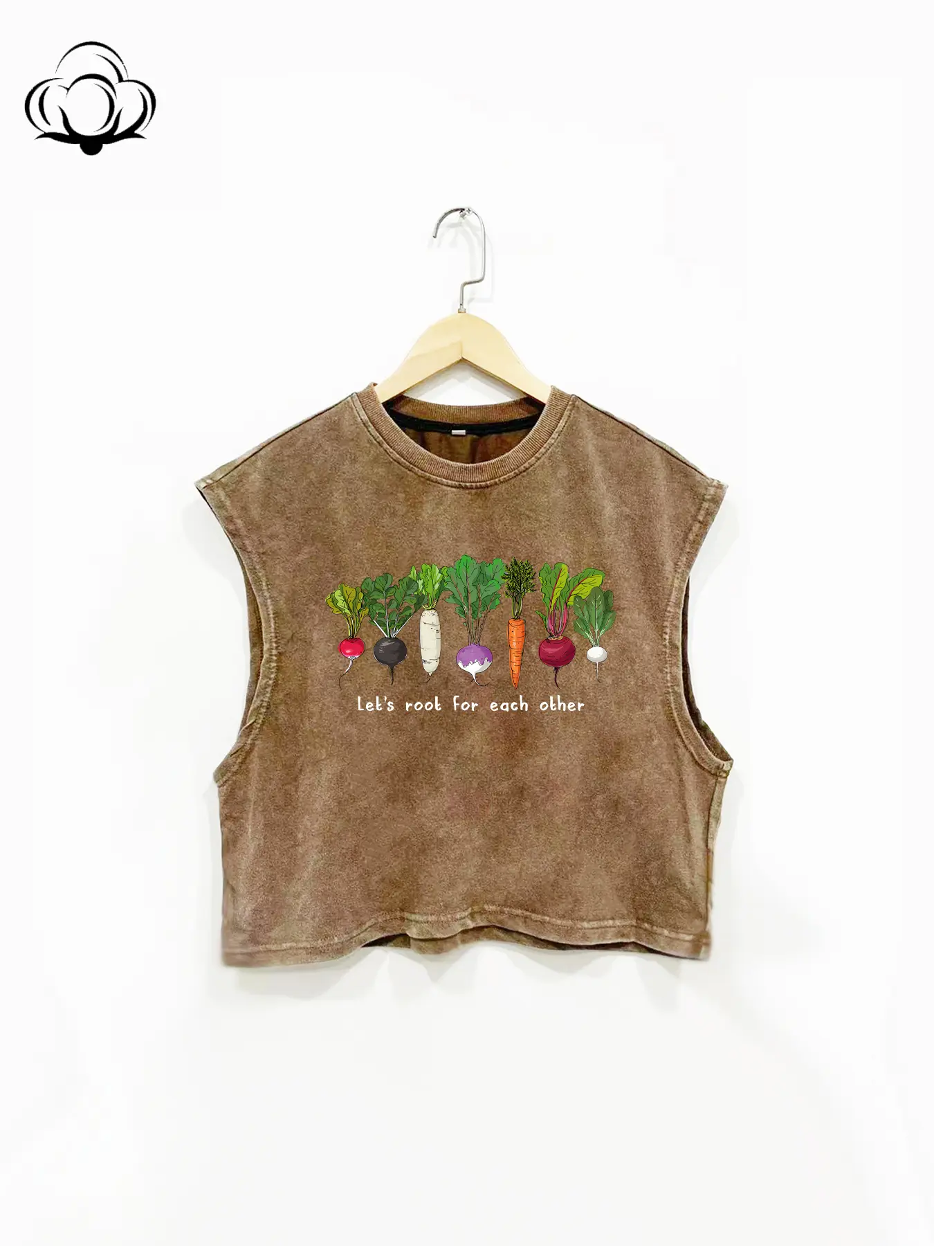 Plus Size Street Style Loose-Fitting Oversized Cotton Round Neck Sleeveless Vest, Casual Fun Carrot & Letter Print Tank Top, Summer Wear, Womenswear