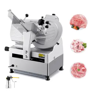 VEVOR Automatic Meat Slicer,  , 180W + 370W Deli Slicer with a 12 inch Premium 65Mn Blade, 0-0.3 inch Adjustable Thickness, Electric Food Slicer Machine for Meat, Vegetables, Hard Bread, and Cheese