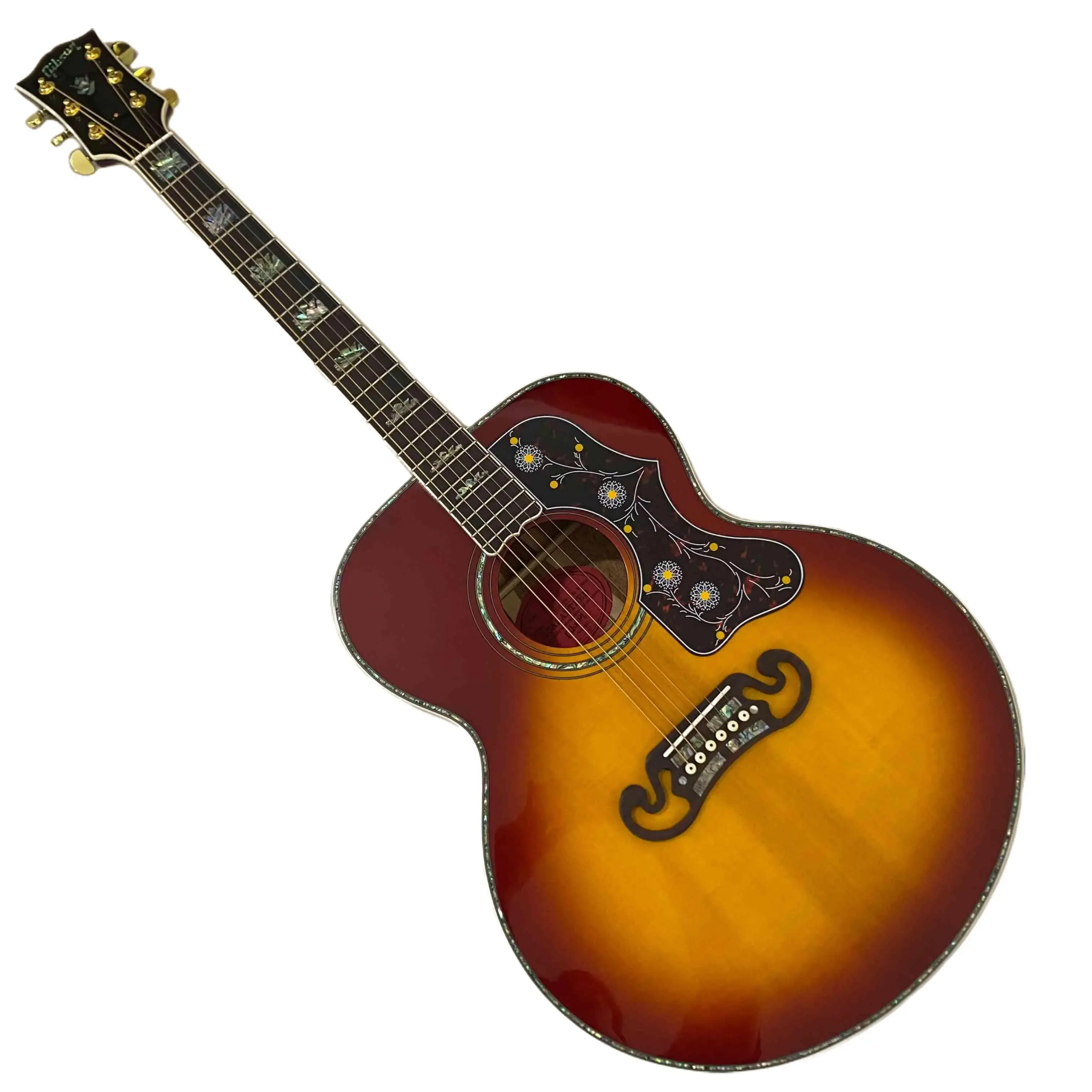 Acoustic Guitar with Solid Spruce Top, Hollow Body, Colorful Binding, Rosewood Fretboard, 20 Frets for Acoustic Guitars & Gear Accessories, Stylish Guitar