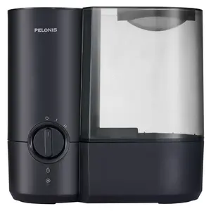 Pelonis Warm & Fine Mist Humidifier - 1.2 Gal Large Tank, Like New Condition, Ultra Quiet, 2 Mist Settings, 23-Hour Runtime, Filter-Free, Low Water Auto Shut-Off, Top Handle Easy Refill, Aromatherapy Compatible, Fast Humidification, Essential Oil Ready
