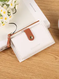 New Women's Short Wallet Card Holder Cute Small Bag Simple Ladies Coin Purse Unique Storage Short Wallet Minimalist Wallets Zipper Card Holder