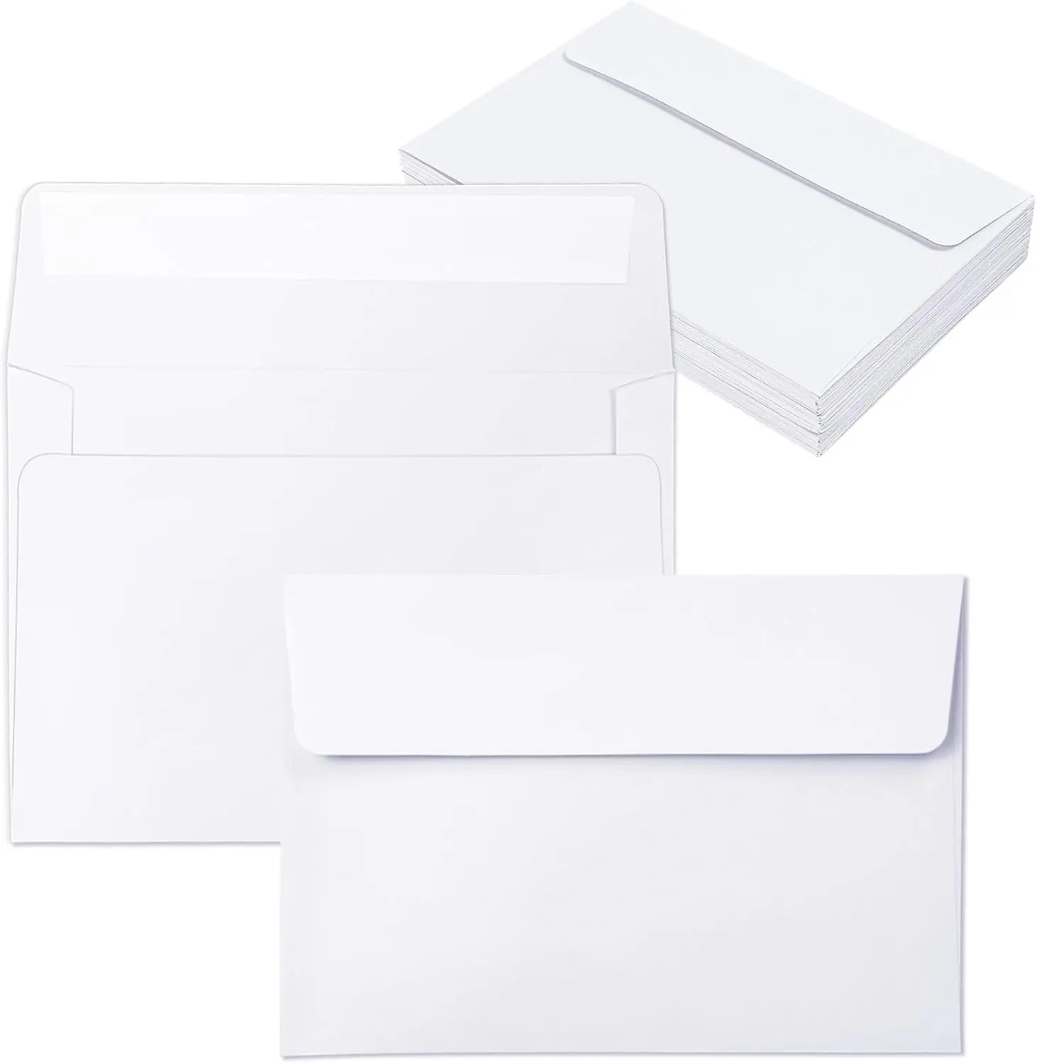 100 Packs White A2 Envelopes for Invitations,4.375x5.75 Envelopes for Greeting Cards, Printable, Self Seal for Weddings, Graduation, Birthday, Photos, Postcards
