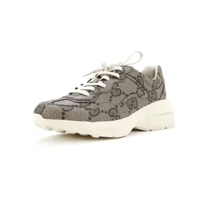 Pre-owned Gucci Rhyton Sneakers Jumbo GG Coated Canvas by Rebag