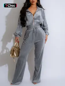 Women's Zip Up Long Sleeve Top & Pants Fitted Two-piece Set, Casual Fashion Cozy Two Piece Outfits for Daily Outdoor Wear, Women Clothes for Spring Fall, Womenswear