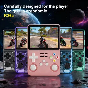 R36S Retro Handheld Game Console: 3.5-inch IPS Screen, 3000mAh Battery, 64GB TF Card, Linux System, Pre-installed Games, Rechargeable Gaming Set for Switch Players