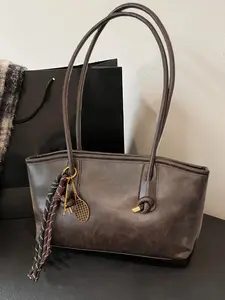 Women's Elegant Solid Color Shoulder Backpack, Fashion Large Capacity Crossbody Bag, Casual Trendy Multi-Functional Commuter Bag