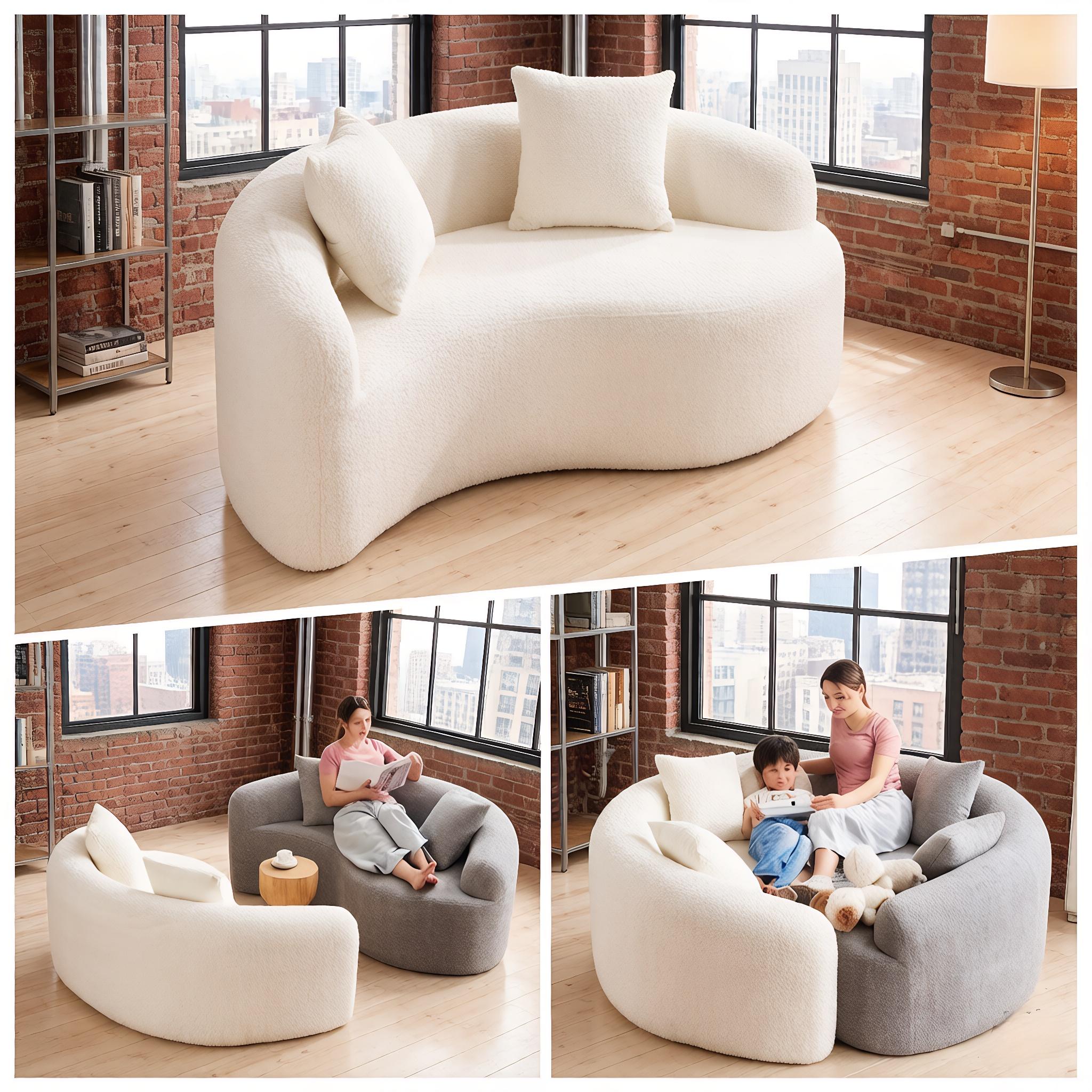 Modular Chenille Sofa, Pet Friendly Stain Resistant S Shaped Curved Sectional Couch for Small Space Living Room, Minimalist Cozy Couch boneless Chaise floor seats Foldable Modern furniture Modular Chenille Sofa, Pet Friendly Stain Resistant S Shaped Curved Sectional Couch for Small Space Living Room, Minimalist Cozy Couch boneless Chaise floor seats Foldable Modern furniture