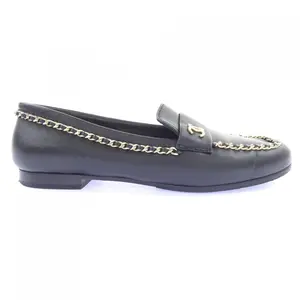 Pre-owned CHANEL Lambskin Small Leather Goods Moccasin Loafers