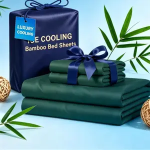 4/6pcs Extra Deep Pocket Sheets Bamboo Bed Sheet Set - kids bamboo Sheet & Pillowcase Set,Comfy Breathable & Cooling Bed Sheets Set - Hotel Luxury Bedding for Women, Men and kids- Deep Pockets, Ultra-Soft, Wrinkle Free