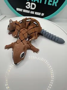 Articulated Chipmunk Flexi 3D Printed Toy, Cute Woodland Animal Fidget, Flexible Desk Toy, Large Flexi Figure, Gift for Animal Lover