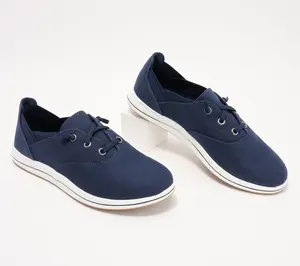 Clarks Cloudsteppers Canvas Lace-Up Shoes - Breeze Ave 2