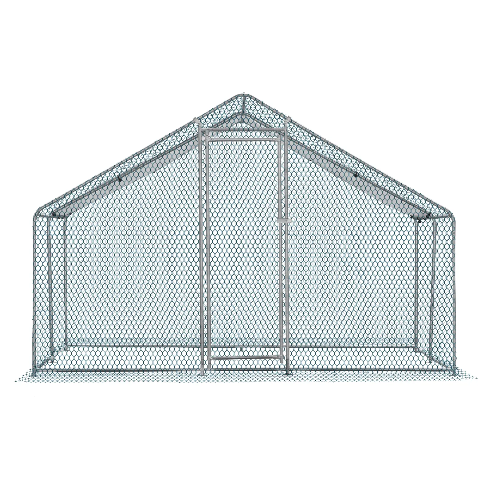 REBUYHOME 10 x 10 ft Large Metal Chicken Coop, Waterproof Cover with Walk-in Poultry Cage Chicken Hen Run House , Rabbits Cats Dogs Farm Pen for Outdoor Backyard Farm Garden