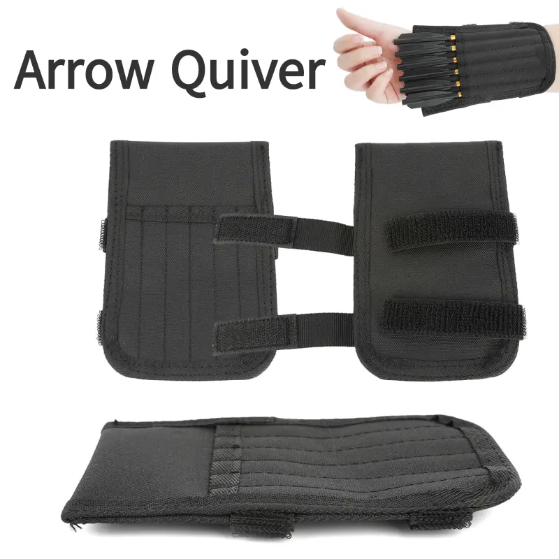 1pc Quiver Wrist Wearable Split Quiver Multi-vertical Independent Slot Arrows Separate Storage Outdoor Bump Not Easy to Breakage Loosening Free Adjustment Arrows Fast and Handless Multi-scene Practice Universal Accessories