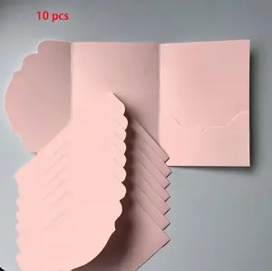 Luxury Pocket Fold Wedding Invitation Set with Envelope – Elegant Cherry Blossom Floral Invite Cards for Wedding, Engagement Party, Bridal Shower, 10/20PCS