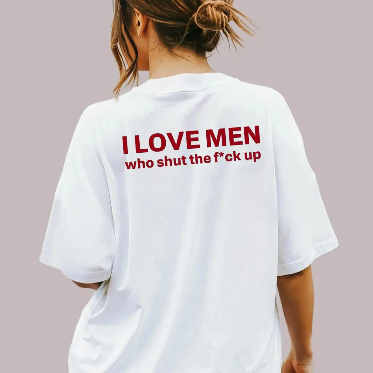 I Love Men Who Shut The Fk Up Shirt, Funny Joke Saying Tee, Dark Humor I Love Men T Shirt. Who Shut The Fk Up Statement Apparel , Unisex Short Sleeve Tee, Crew Neck Graphic T-Shirt