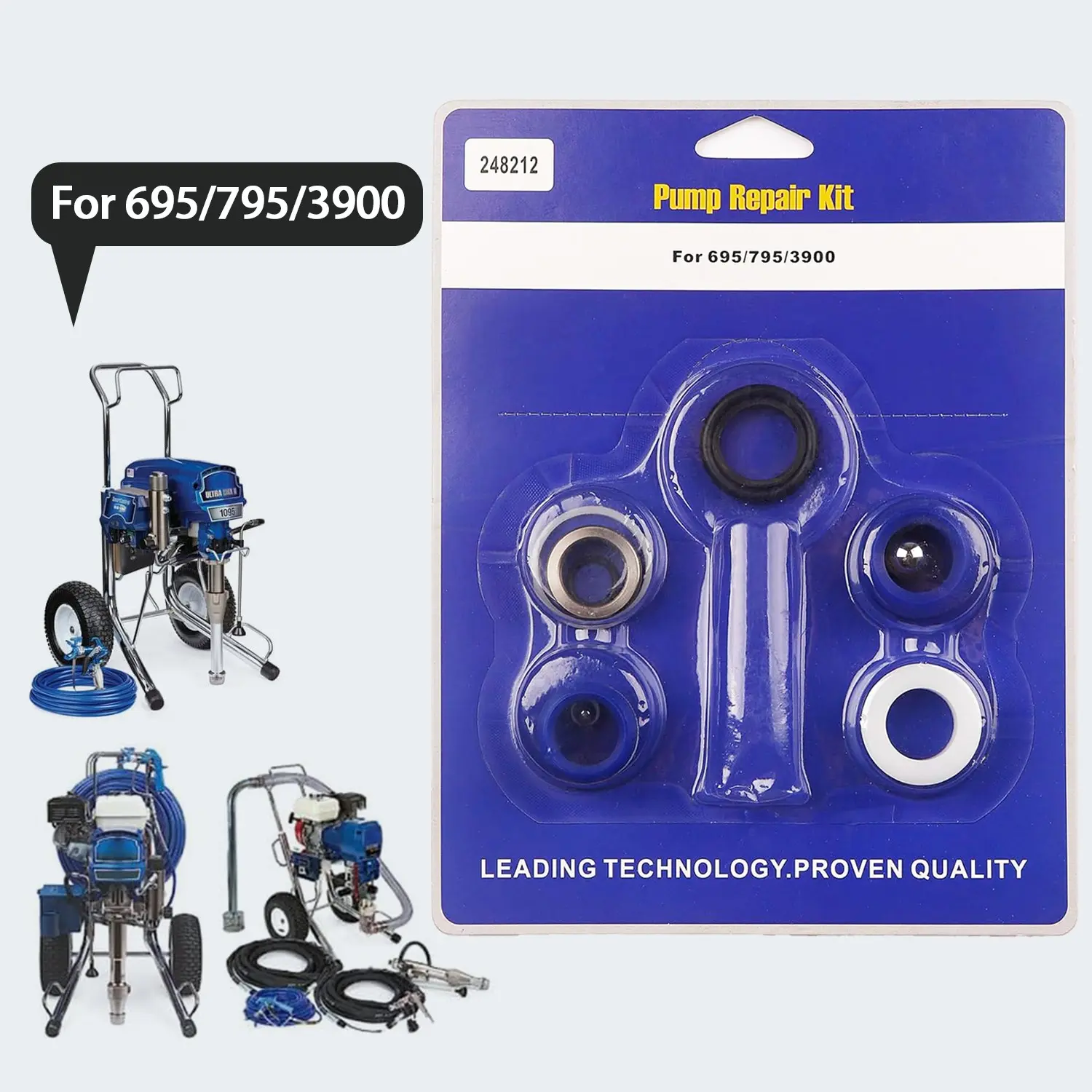 248212 Pump Repair Kit Tool fit for Graco Ultra Max II 695 795, GMax II 3900, LineLazer 3900 Airless Paint Sprayer Pressure, Paint Sprayer Accessories
