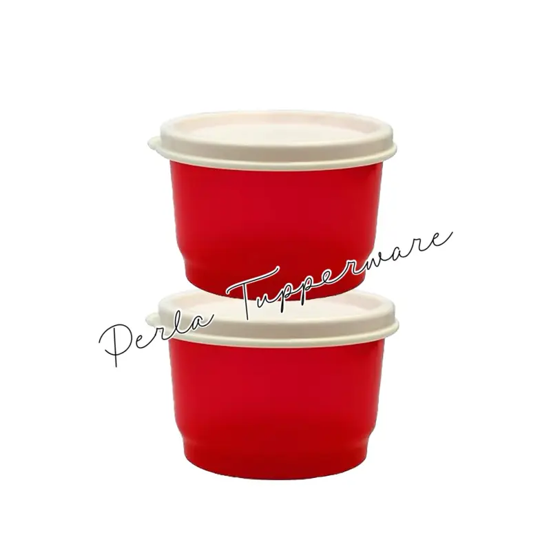 Disposable Party Plastic Cups - Red 2-Piece Set, Sturdy 150ML (5.1 fl oz) Heat-Resistant BPA-Free Drinkware with White Seal Lids for Party Supplies