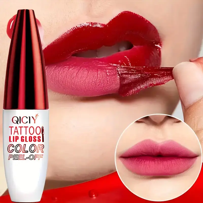4Pcs Peel Off Liquid Lipstick Set Long Lasting Natural Makeup Waterproof Smudgeproof Lip Glossy Easy To Apply High Pigment Lip Glaze Suitable All Skin Types Cosmetic