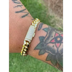 moissanite cuban bracelet lol