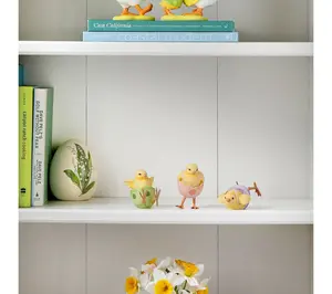 4-4.5" Resin Playful Chick With Egg By Valerie