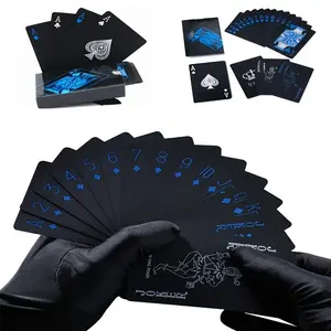 Blue PVC Poker Cards, Durable Waterproof Card Set, Bendable and Shatterproof, Ideal for Game Night and Gifts
