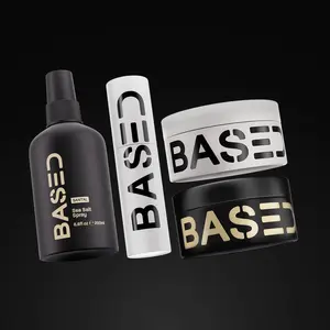 BASED Ultimate Straight/Wavy Hair Styling Bundle | Texture Powder, Hair Clay, Pomade, Sea Salt Spray | Premium, Non-Toxic