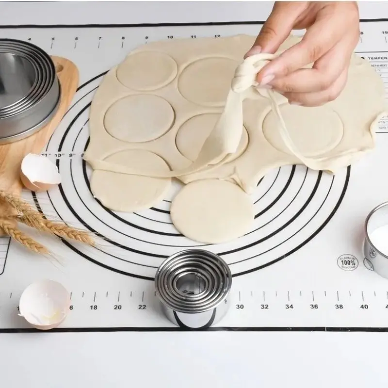 Round Cake Ring Mold Set, Stainless Steel Mousse Circle Baking Tools, Tiramisu Cake Pan, Biscuit Cutter, Dumpling Wrapper Mold