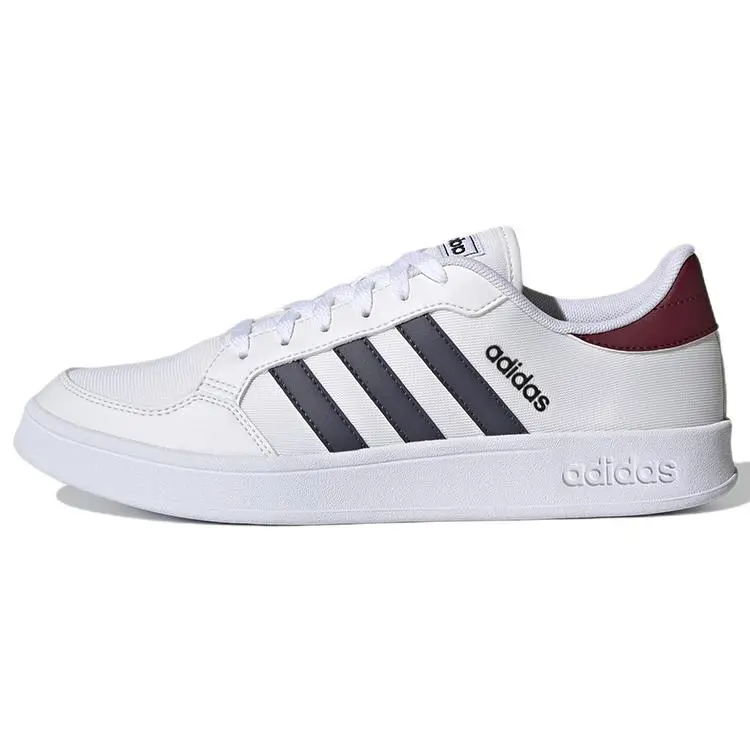 Men's Adidas Neo Breaknet Casual Low-Top Skate Sneakers - Fabric & Synthetic Leather Sports Shoes, Athletic Footwear in White & Blue