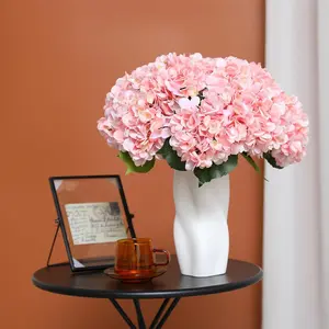 4pcs artificial flower hydrangea, UV resistant, fashionable and romant, suitable for wedding, Indoor and outdoor balcony, porch, home garden, table and DIY, suitable for all seasons, various holiday activities, such as  Valentine's Day, graduation season