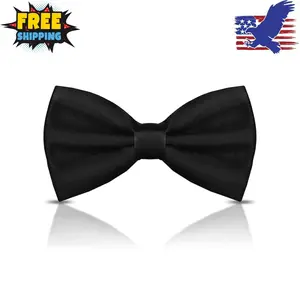 Men's Bow Ties Solid Color Pre-Tied Satin