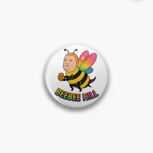 BeeBee Hill Button - Featuring a Colorful Bee Design and "BEEBEE HILL" Text