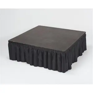 212 MAIN 16-Inch Kwik-Stage Skirt, 100% Polyester Kwik Covers Dust Cover, Hook Closure, Nylon Fastener, Black