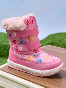 Girls' Snow Boots Outdoor Shoes, Fashionable Girls' Winter Footwear, Boys' Snow Boots, Unisex Kids' Snow Boots, Cute Winter Boot, Comfortable and Stylish