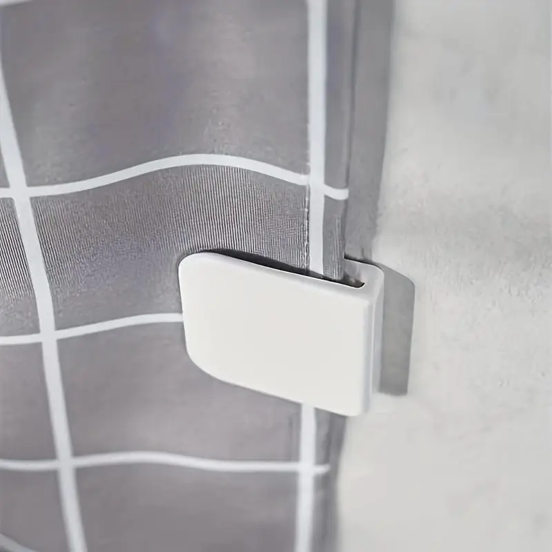 Windproof Shower Curtain Clip, 2pcs/set Bathroom Curtain Fixed Buckle, Punch-free Shower Curtain Fastener