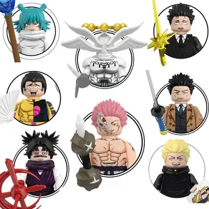 Custom Cursed Fighter Figure – Dark Energy Warrior Series- Anime Brick Collectible Toy Character