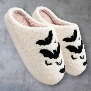 Halloween warm slippers, Bat, ghost, skeleton, pumpkin Footwear Shoe