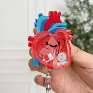 Anatomical Heart Shaker Badge Reel: Medical Staff, Nurse, Doctor